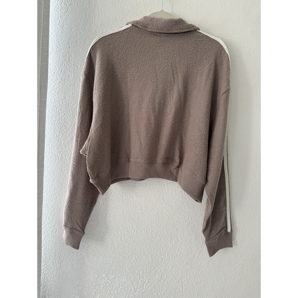 VICTORIA'S SECRET PINK REVERSE FLEECE CROPPED POLO SWEATSHIRT. SZ XL NWT Blush - Picture 8 of 11